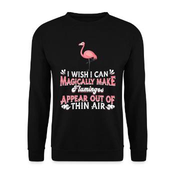 Flamant - Sweat-shirt Unisexe - noir - Devant - Alina (178cm) & Michal (187cm)