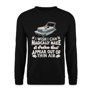 Pontoon boat - Unisex Sweatshirt - black - Front - Alina (178cm) & Michal (187cm)