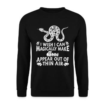 Boa Constrictor Serpent - Sweat-shirt Unisexe - noir - Devant - Alina (178cm) & Michal (187cm)