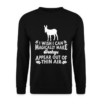Donkey - Unisex Sweatshirt - black - Front - Alina (178cm) & Michal (187cm)