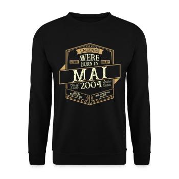 Mai 2004 Anniversaire Homme - Sweat-shirt Unisexe - noir - Devant - Alina (178cm) & Michal (187cm)