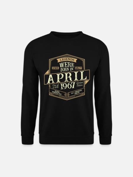 April 1967 Birthday Man - Unisex Sweatshirt - black