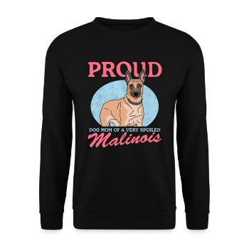 Malinois Maman | Cadeau Berger Belge - Sweat-shirt Unisexe - noir - Devant - Alina (178cm) & Michal (187cm)