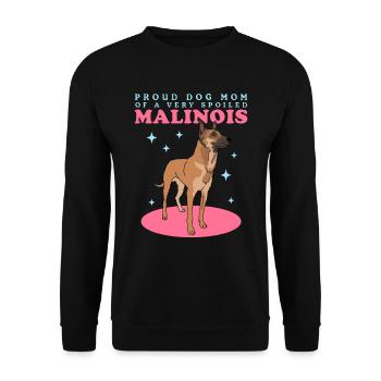 Belgischer Schäferhund Malinois Mom Geschenk - Unisex Pullover - Schwarz - Vorne - Alina (178cm) & Michal (187cm)