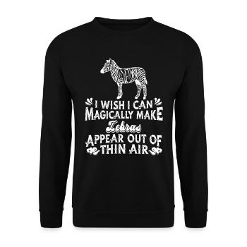 Zebra - Unisex Sweatshirt - black - Front - Alina (178cm) & Michal (187cm)