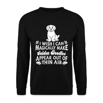 Golden Doodle Hund - Unisex Pullover - Schwarz - Vorne - Alina (178cm) & Michal (187cm)