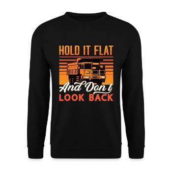 Bergbau Trucker Halten Sie Es Flach Kohlengrube - Unisex Pullover - Schwarz - Vorne - Alina (178cm) & Michal (187cm)