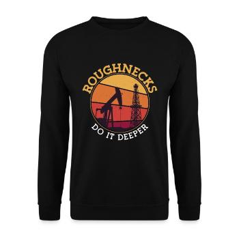 Oilfield Workers Roughnecks Make It Better - Unisex Sweatshirt - black - Front - Alina (178cm) & Michal (187cm)
