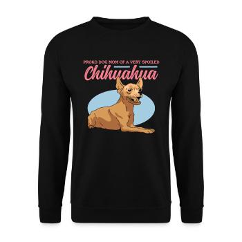 Chihuahua Mom Dog Owner Dog Gift - Unisex Sweatshirt - black - Front - Alina (178cm) & Michal (187cm)