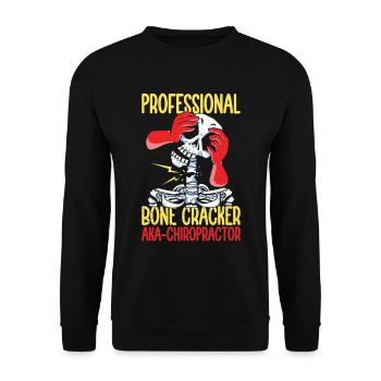 Chiropraktik Physio Chiropraktiker Coole Geschenk - Unisex Pullover - Schwarz - Vorne - Alina (178cm) & Michal (187cm)