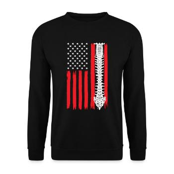 Chiropraktiker Chiropraktik Physio Coole Geschenk - Unisex Pullover - Schwarz - Vorne - Alina (178cm) & Michal (187cm)