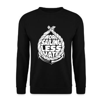Seglen Segelboot Segler - Unisex Pullover - Schwarz - Vorne - Alina (178cm) & Michal (187cm)
