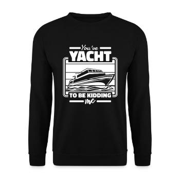 Seglen Segelboot Segler - Unisex Pullover - Schwarz - Vorne - Alina (178cm) & Michal (187cm)