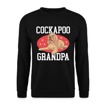 Cockapoo Grandpa | Hunde Hundebesitzer Geschenk - Unisex Pullover - Schwarz - Vorne - Alina (178cm) & Michal (187cm)