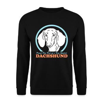 Teckel Papa Chiens teckels Chien Propriétaire Cadeau - Sweat-shirt Unisexe - noir - Devant - Alina (178cm) & Michal (187cm)