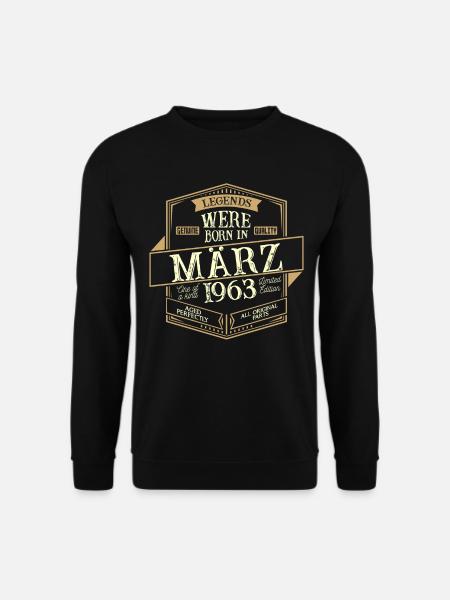März 1963 Geburtstag Mann - Unisex Pullover - Schwarz