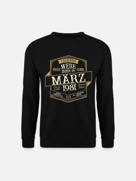 March 1981 Birthday Man - Unisex Sweatshirt - black