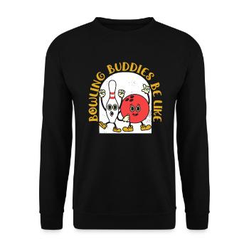 Bowling - Unisex Pullover - Schwarz - Vorne - Alina (178cm) & Michal (187cm)