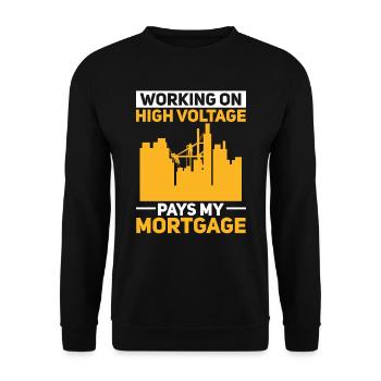 Electrician Electrical Engineer Electronics Technician - Unisex Sweatshirt - black - Front - Alina (178cm) & Michal (187cm)