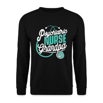 Krankenschwester - Unisex Pullover - Schwarz - Vorne - Alina (178cm) & Michal (187cm)