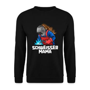 Schmied Schlosser Metallbauer Eisen - Unisex Pullover - Schwarz - Vorne - Alina (178cm) & Michal (187cm)