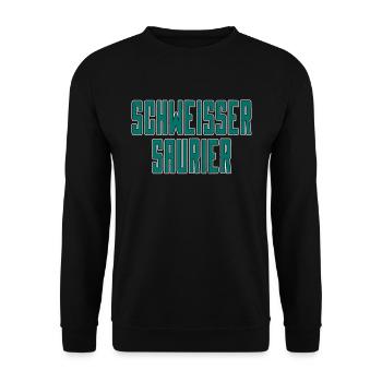 Schmied Schlosser Metallbauer Eisen - Unisex Pullover - Schwarz - Vorne - Alina (178cm) & Michal (187cm)