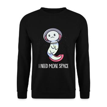 Axolotl Salamander - Unisex Pullover - Schwarz - Vorne - Alina (178cm) & Michal (187cm)