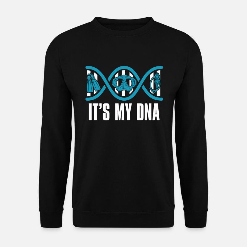 Freitaucher Apnoe It's My DNA Freitauchen Geschenk - Unisex Pullover - Schwarz