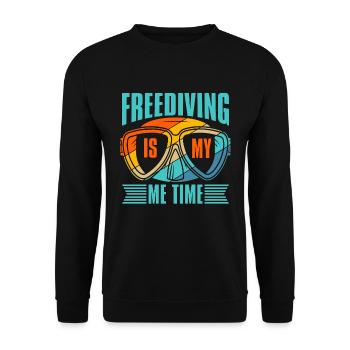 Apnoe Tauchen Freitaucher Freitauchen Geschenk - Unisex Pullover - Schwarz - Vorne - Alina (178cm) & Michal (187cm)