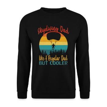 skydiving dad like a regular dad but cooler - Unisex Sweatshirt - black - Front - Alina (178cm) & Michal (187cm)