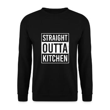 Straight Outta Kitchen - Unisex Sweatshirt - black - Front - Alina (178cm) & Michal (187cm)