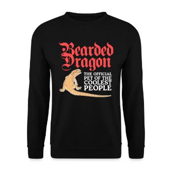 Bartagame Bartagamen Besitzer Reptilien Geschenk - Unisex Pullover - Schwarz - Vorne - Alina (178cm) & Michal (187cm)
