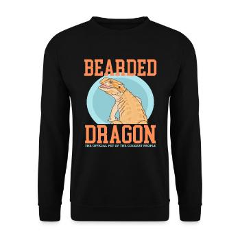Bartagame Bartagamen Reptilien Besitzer Geschenk - Unisex Pullover - Schwarz - Vorne - Alina (178cm) & Michal (187cm)