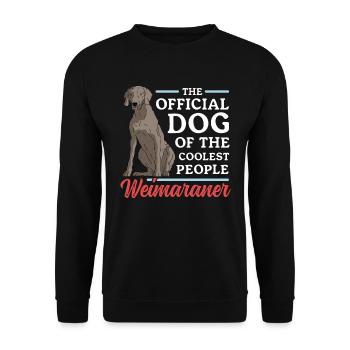 Weimaraner Hunde | Hundebesitzer Geschenk - Unisex Pullover - Schwarz - Vorne - Alina (178cm) & Michal (187cm)