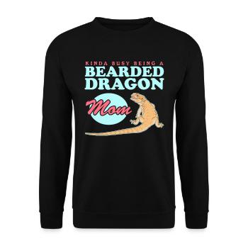 Bearded Dragon Mom | Bearded Dragon Reptiles Gift - Unisex Sweatshirt - black - Front - Alina (178cm) & Michal (187cm)