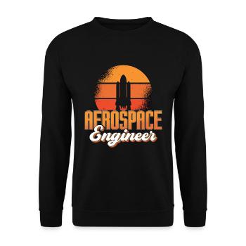 Rocket Space Aerospace Engineer Engineering - Unisex Pullover - Schwarz - Vorne - Alina (178cm) & Michal (187cm)