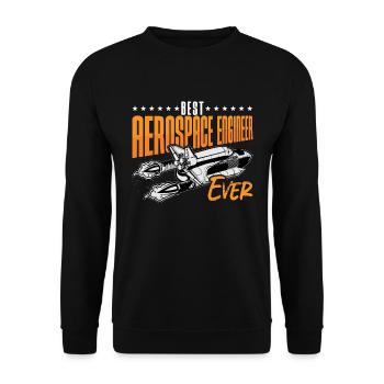 Best Aerospace Engineer Ever Engineering Space - Unisex Pullover - Schwarz - Vorne - Alina (178cm) & Michal (187cm)