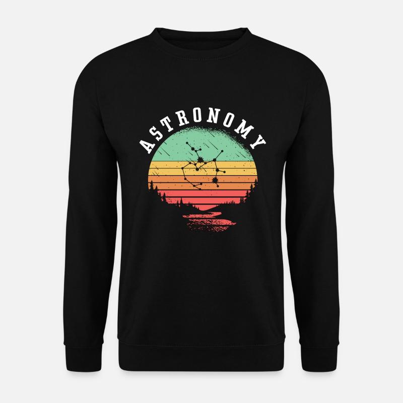 Astronomy Lovers Retro Space Stars Universe Planet - Unisex Pullover - Schwarz