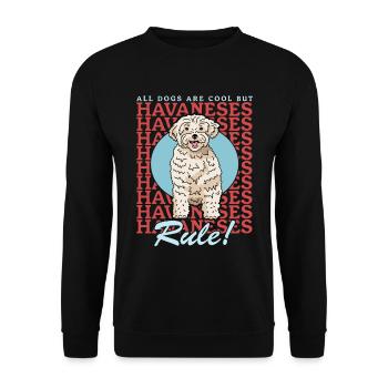 Chiens havanais Dog Owner Gift - Sweat-shirt Unisexe - noir - Devant - Alina (178cm) & Michal (187cm)