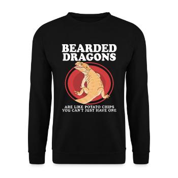 Cadeau reptiles dragons barbus - Sweat-shirt Unisexe - noir - Devant - Alina (178cm) & Michal (187cm)