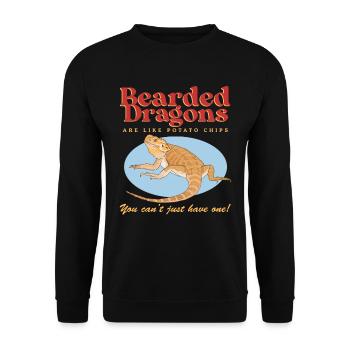 Dragon barbu Reptiles Dragons barbus Cadeau - Sweat-shirt Unisexe - noir - Devant - Alina (178cm) & Michal (187cm)