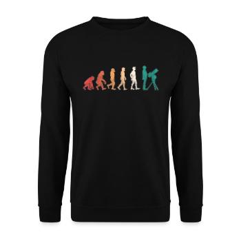 Astronomy Evolution Retro Space Stars Universe - Unisex Pullover - Schwarz - Vorne - Alina (178cm) & Michal (187cm)