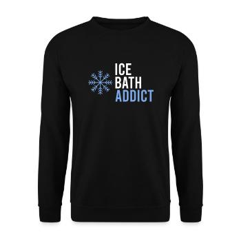 Ice Bathing Healthy Cold Ice Swimming Cold - Unisex Sweatshirt - black - Front - Alina (178cm) & Michal (187cm)
