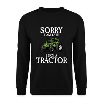 Excusez-moi, j’ai vu un tracteur agricole - Sweat-shirt Unisexe - noir - Devant - Alina (178cm) & Michal (187cm)