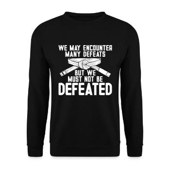 Taekwondo We May Encounter Fighter Fight Karate - Unisex Pullover - Schwarz - Vorne - Alina (178cm) & Michal (187cm)
