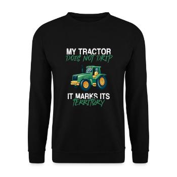 My tractor doesn't drip it marks its territory far - Unisex Pullover - Schwarz - Vorne - Alina (178cm) & Michal (187cm)