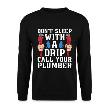 Plumber Don't Sleep Tool Plumbing Pipe Plumbers - Unisex Sweatshirt - black - Front - Alina (178cm) & Michal (187cm)