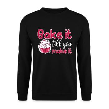 Boulanger cuire jusqu’à ce que vous le fassiez Cuire gâteau de boulangerie - Sweat-shirt Unisexe - noir - Devant - Alina (178cm) & Michal (187cm)