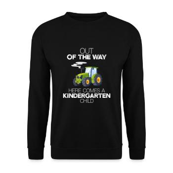 Hors du chemin voici un enfant de maternelle Tra - Sweat-shirt Unisexe - noir - Devant - Alina (178cm) & Michal (187cm)