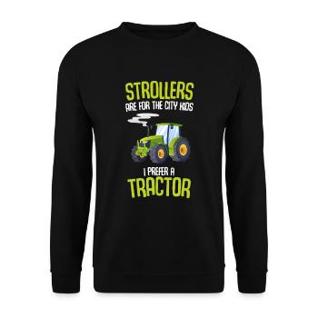 Je préfère un tracteur agricole - Sweat-shirt Unisexe - noir - Devant - Alina (178cm) & Michal (187cm)